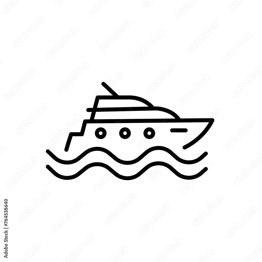 Sail yacht icon. Isolated vector image Sail yacht icon. Isolated vector image