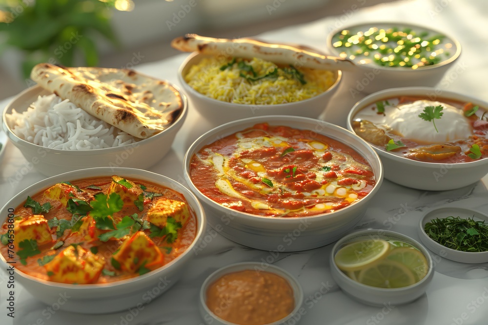 Curry Buffet Showcasing a buffet spread of various Indian curries Curry Buffet Showcasing a buffet spread of various Indian curries