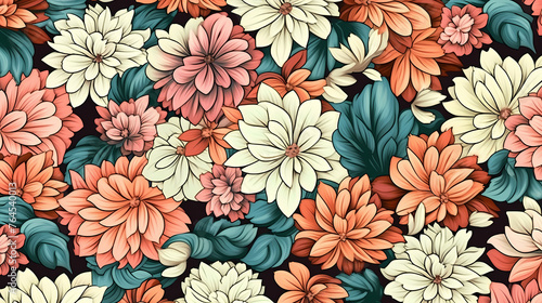 Blooming flowers background