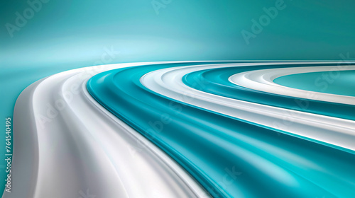 Blue abstract motion background, dynamic flow of waves in a modern design