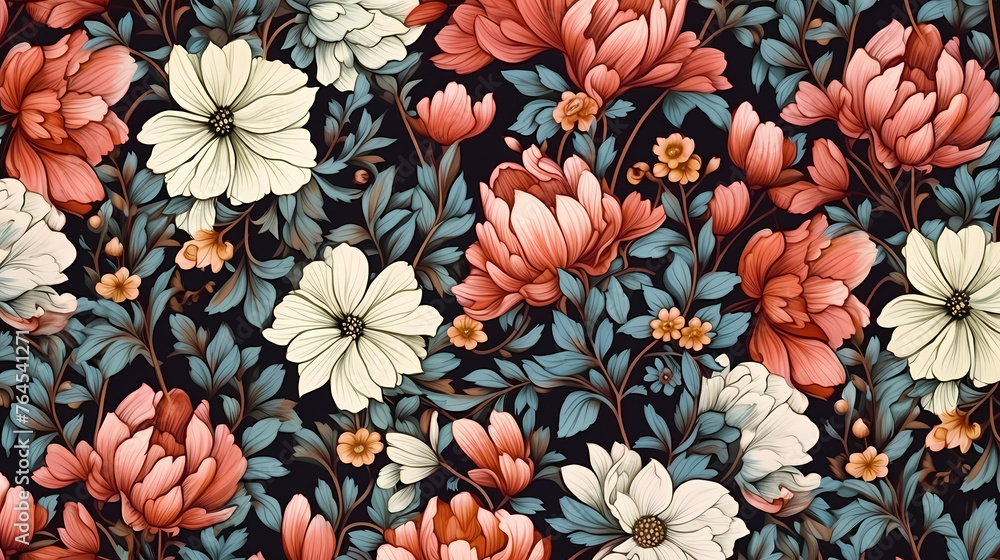 Blooming flowers background Blooming flowers background