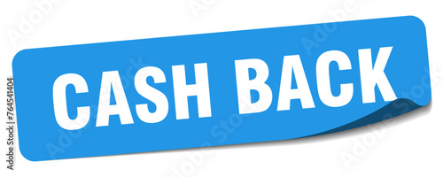 cash back sticker. cash back label