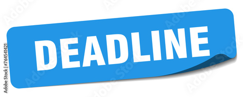 deadline sticker. deadline label