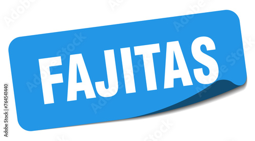 fajitas sticker. fajitas label