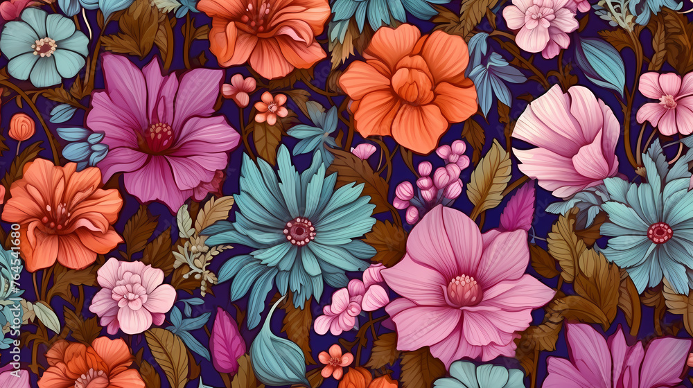 Colorful flowers background, season concept Colorful flowers background, season concept