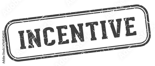 incentive stamp. incentive rectangular stamp on white background