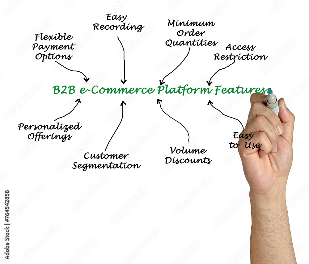 Obraz premium Eight Features of B2B e-Commerce Platform