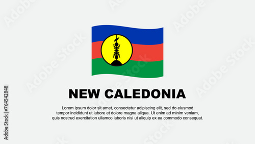 New Caledonia Flag Abstract Background Design Template. New Caledonia Independence Day Banner Social Media Vector Illustration. Background