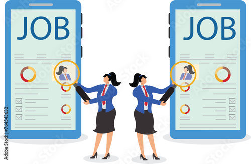 Recruitment, Job Requirement Inquiry, Job Opportunities, Human Resources, etc. Distance Traders Check Job Requirements on Smartphones