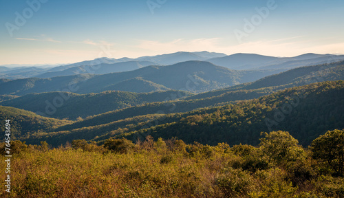 Shenandoah National Park along the Blue Ridge Mountains in Virginia photo