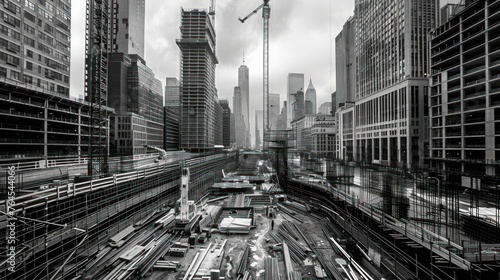 Use composition techniques, such as diminishing perspective and scale contrast, to convey the 