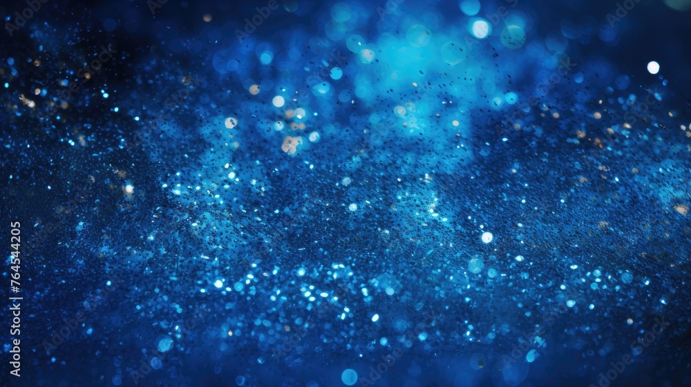Obraz premium Blue sparkle glitter abstract background