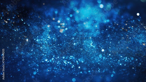 Blue sparkle glitter abstract background photo