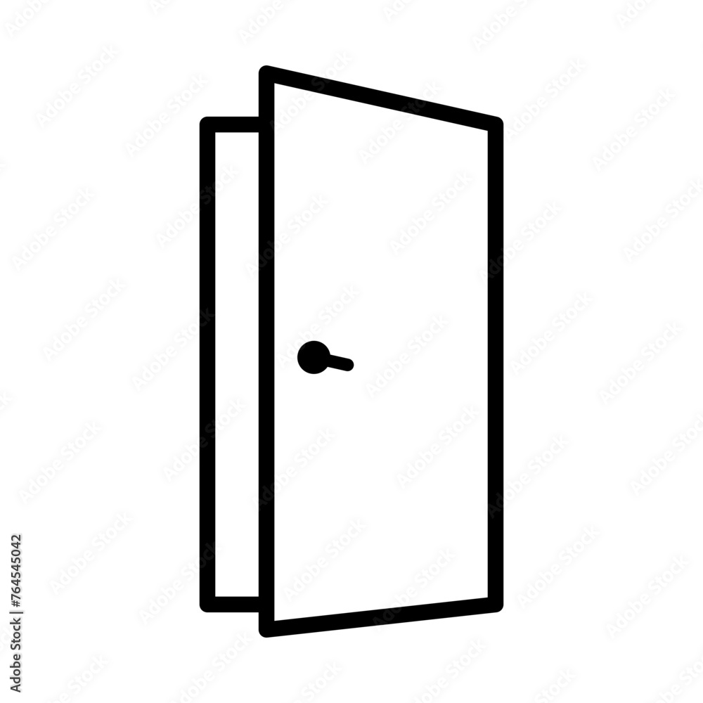 Open door icon design vector in trendy style Open door icon design vector in trendy style