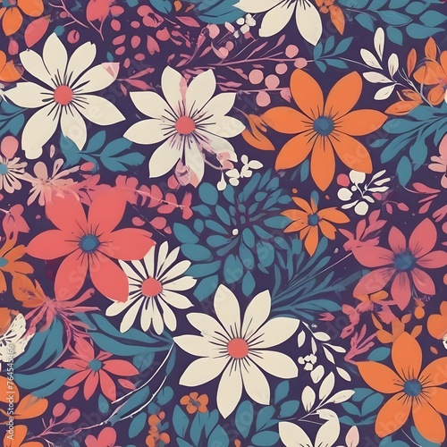 all over different floral print design.