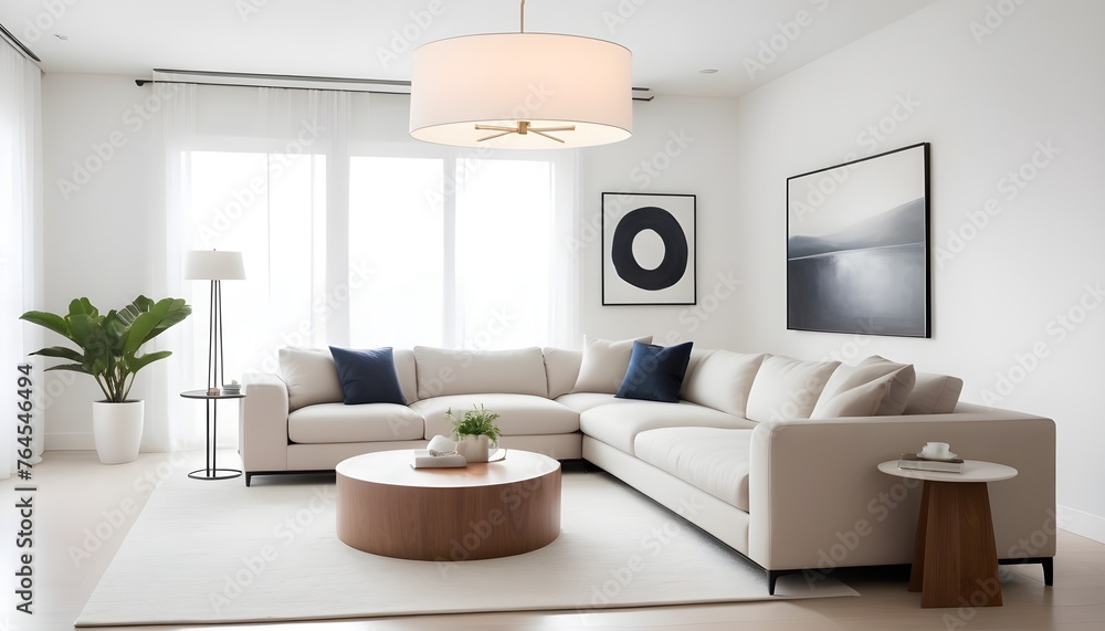 bright and inviting modern living room, where simplicity meets elegance