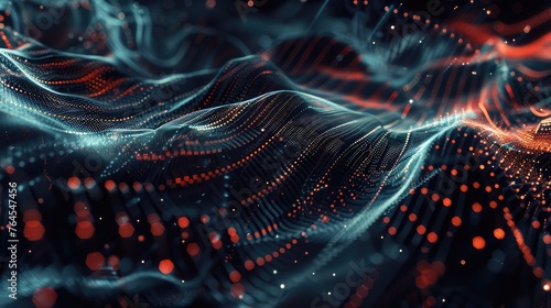 Wallpaper Mural Cybernetic pattern design, reflecting the intricate nature of sound waves and graphic data in a digital realm. Torontodigital.ca