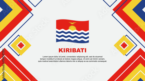 Kiribati Flag Abstract Background Design Template. Kiribati Independence Day Banner Wallpaper Vector Illustration. Kiribati Background