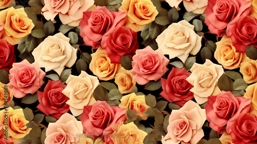 Colorful flowers background, season concept