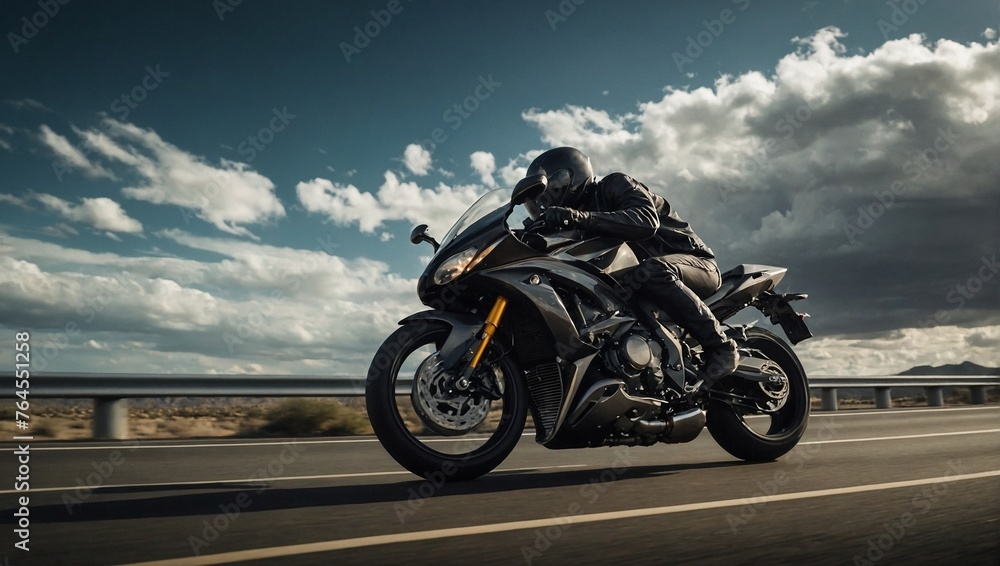 Fototapeta premium motorcycle on the road