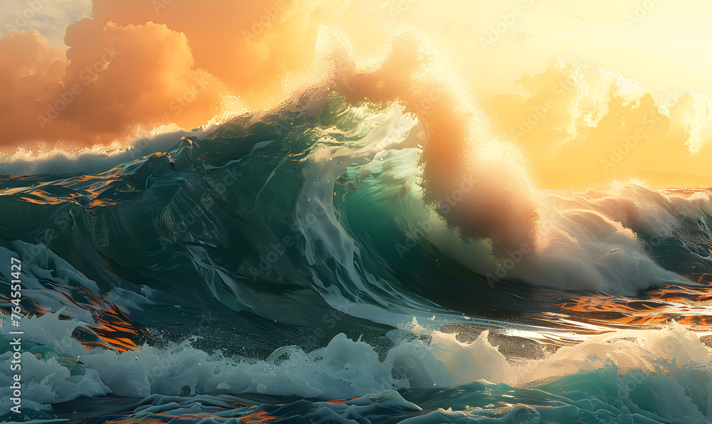 Huge waves.