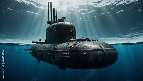submarine in the sea photo