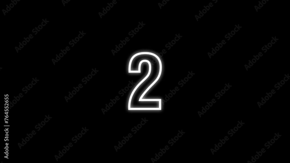 10 to 0 countdown time motion graphic, with green screen background.	