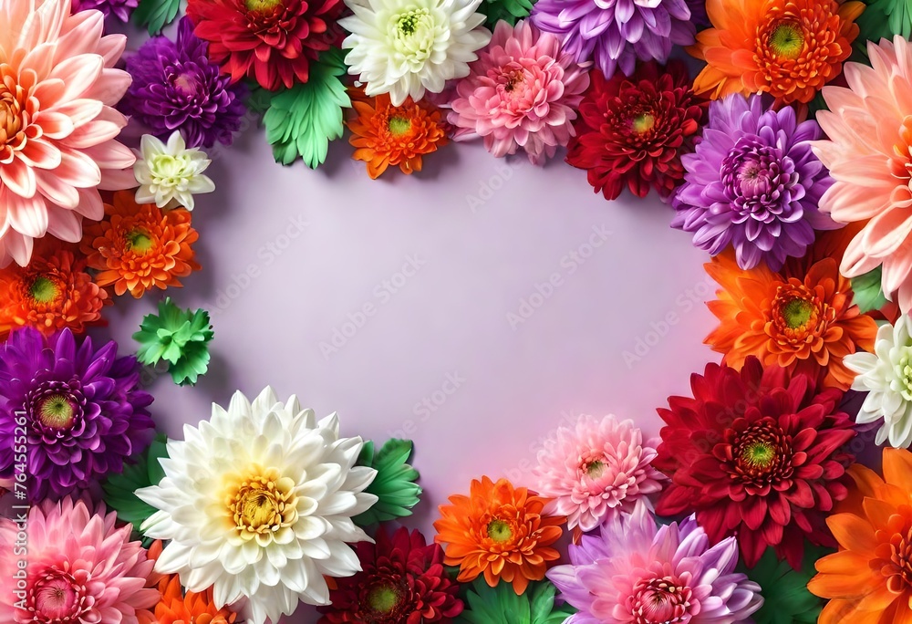 Fototapeta premium frame made of flowers
