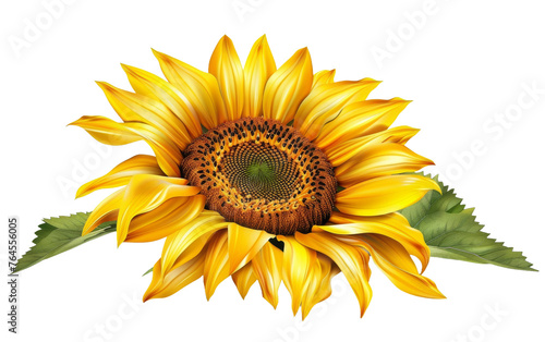 Sunny Sunflower Bloom on transparent background,