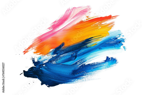 Abstract Brushstrokes on transparent background,