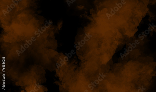 Orange smoke on black background