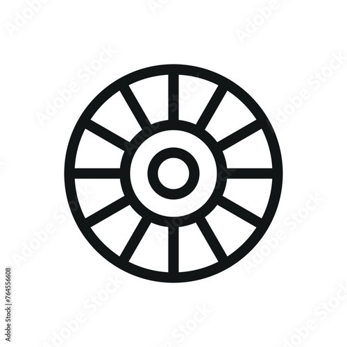 Spherical tokamak energy reactor vector icon with editable stroke