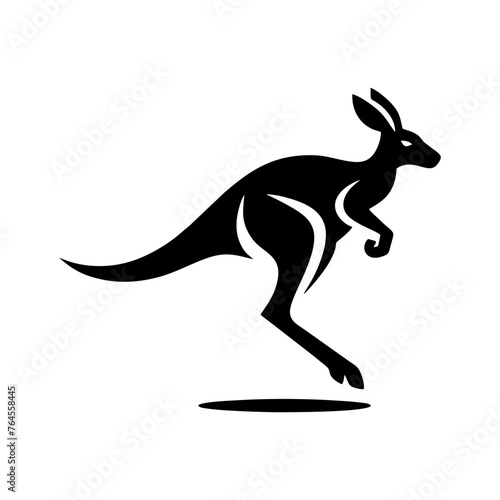 RUNNING KANGAROO LOGO VECTOR. KANGAROO LOGO DESIGN TEMPLATE