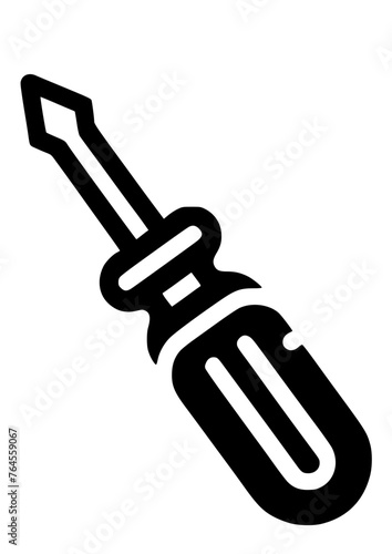 Screwdriver carpenter tool pictogram