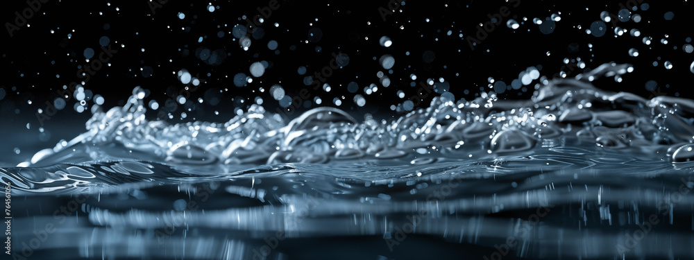 Close up of water with droplets Close up of water with droplets