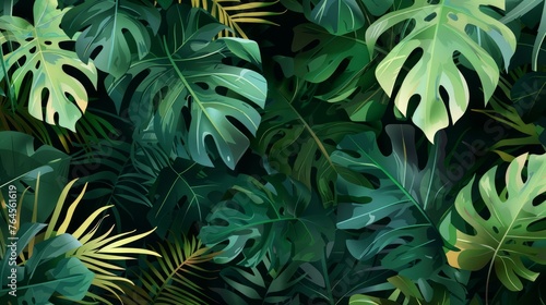 Dive into the lush world of abstract foliage and botanicals with this background