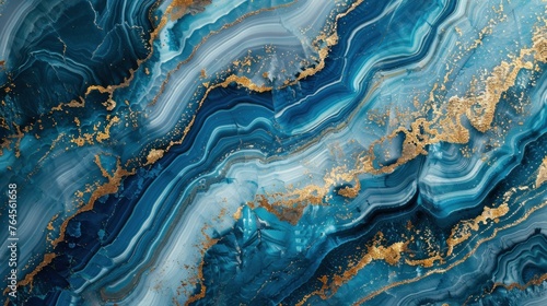 This abstract ocean art exudes natural luxury, with a style that incorporates the elegant swirls of marble