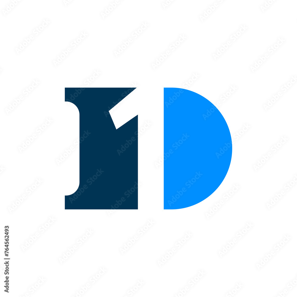 the logo consists of the number 1 and letter D abstract motive. Fill and elegant. the logo consists of the number 1 and letter D abstract motive. Fill and elegant.