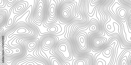 Abstract topographic contours map background. Ocean topographic line map with curvy wave isolines vector Topographic Map. 