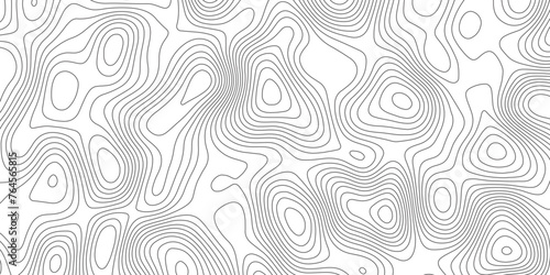 Abstract topographic contours map background. Ocean topographic line map with curvy wave isolines vector Topographic Map. 