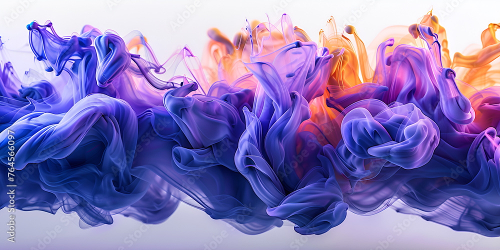 Colorful smoke background, Blue colored smoke on the white colored background, 

