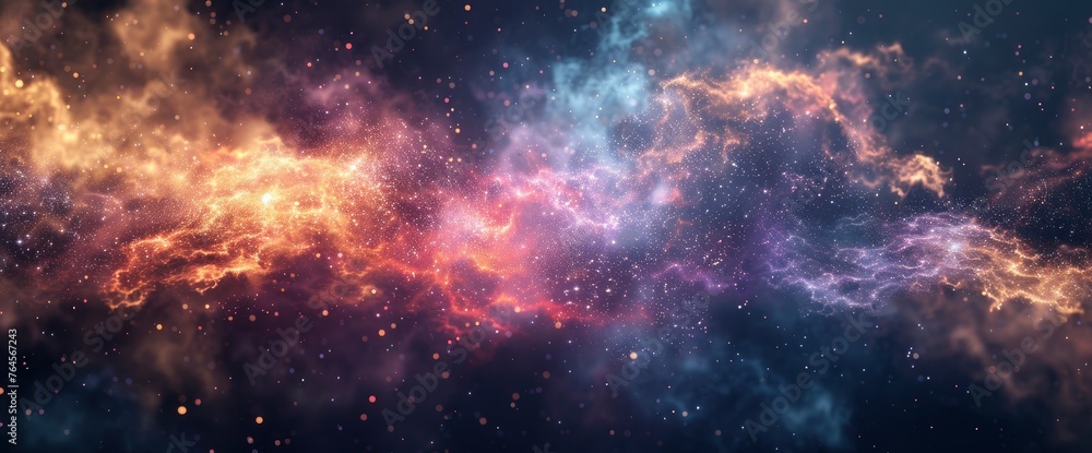 Naklejka premium Particles Explosion, HD, Background Wallpaper, Desktop Wallpaper