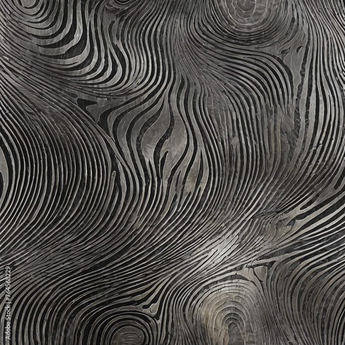 Black and white Damascus damask steel texture knife material pattern used for background and wallpaper. Black and white pattern for damask steel and alloy