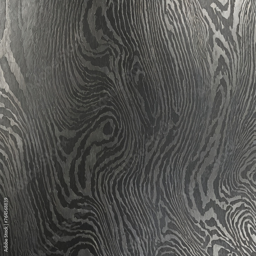 Black and white Damascus damask steel texture knife material pattern used for background and wallpaper. Black and white pattern for damask steel and alloy