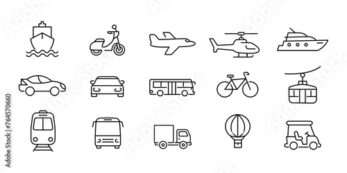 Fototapeta Naklejka Na Ścianę i Meble -  Transport and vehicle web icons