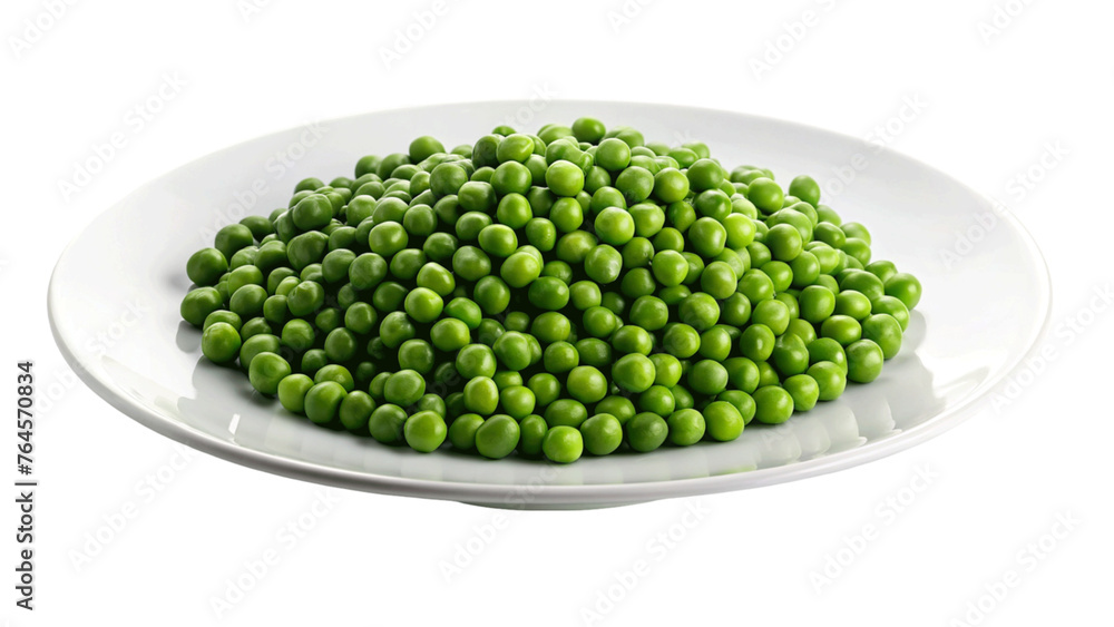 Fresh raw peas on plate isolated on Transparent background. Fresh raw peas on plate isolated on Transparent background.