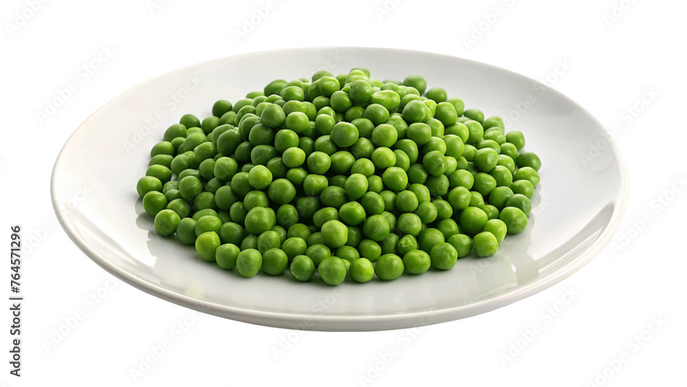 Fresh raw peas on plate isolated on Transparent background. Fresh raw peas on plate isolated on Transparent background.