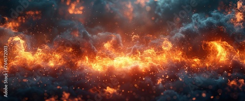 Smoke Flying Up Sparks And Fire Particles, HD, Background Wallpaper, Desktop Wallpaper © Moon Art Pic