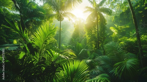 The environment: A dense and vibrant tropical rainforest