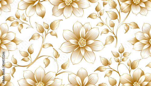 Elegant golden flower illustration. (transparent background) png with alpha channel. © anmitsu
